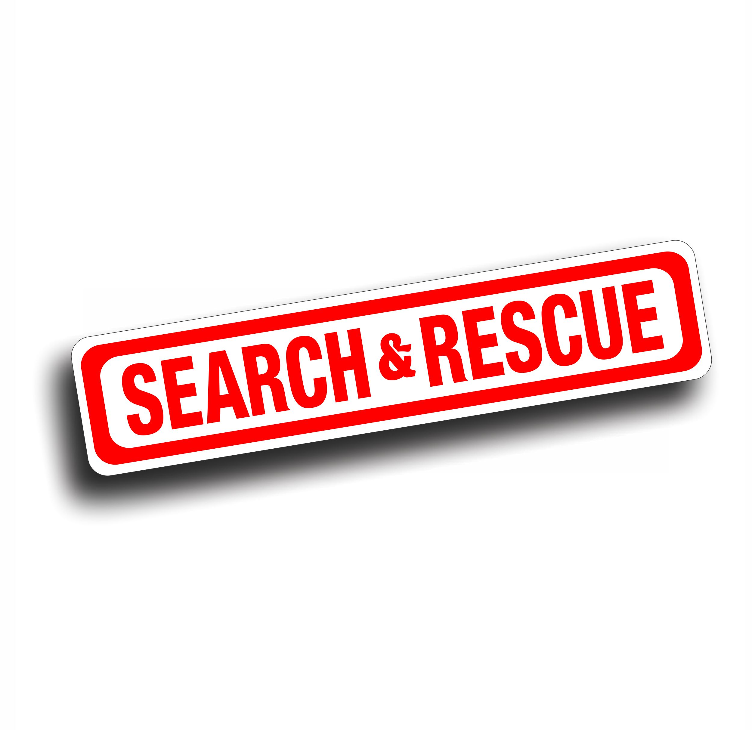LOWLAND RESCUE Magnet 4x4 Response Car Door Magnets Search & Rescue 300mm x 2 